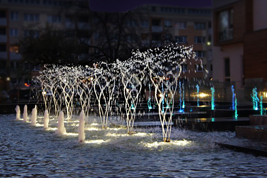 Rotating Spiral Fountain nozzle